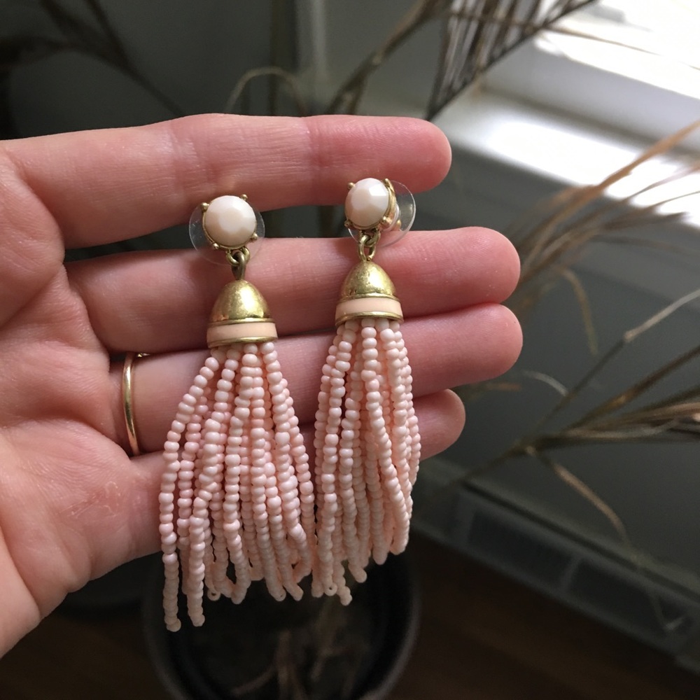 J. Crew Beaded Tassel Earrings